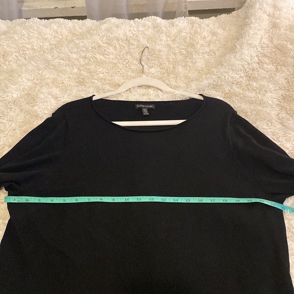 Eileen Fisher 100% Merino Wool slight A-line tunic, 3/4 sleeves, barely worn. - Picture 5 of 8